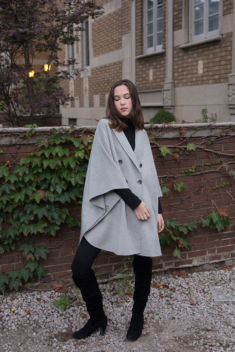 Tailored Cape Neutral Grey