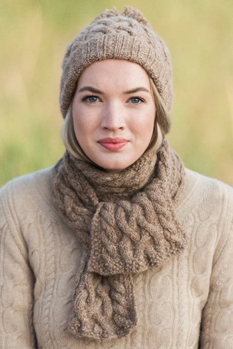 100% Alapaca handknit toque and scarf set - one set only